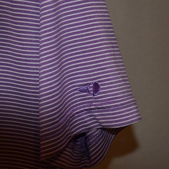 Men's Grand Slam Purple Striped Pullover Size S - Picture 3 of 4